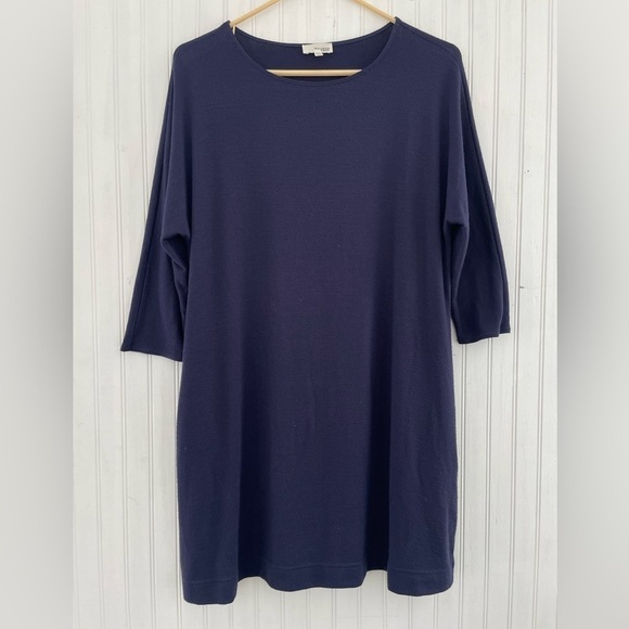 Aritzia Wilfred Free Women's Navy Cober Dress Oversized Size XXS - Picture 1 of 9